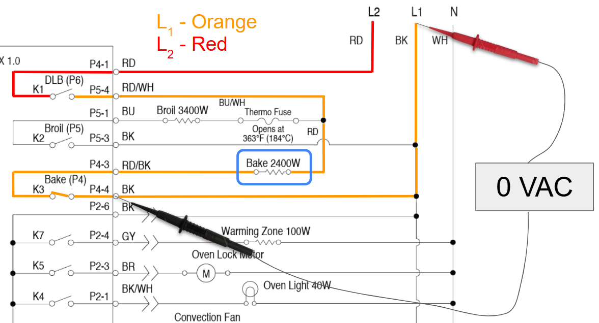 Reading oven electrical schematics